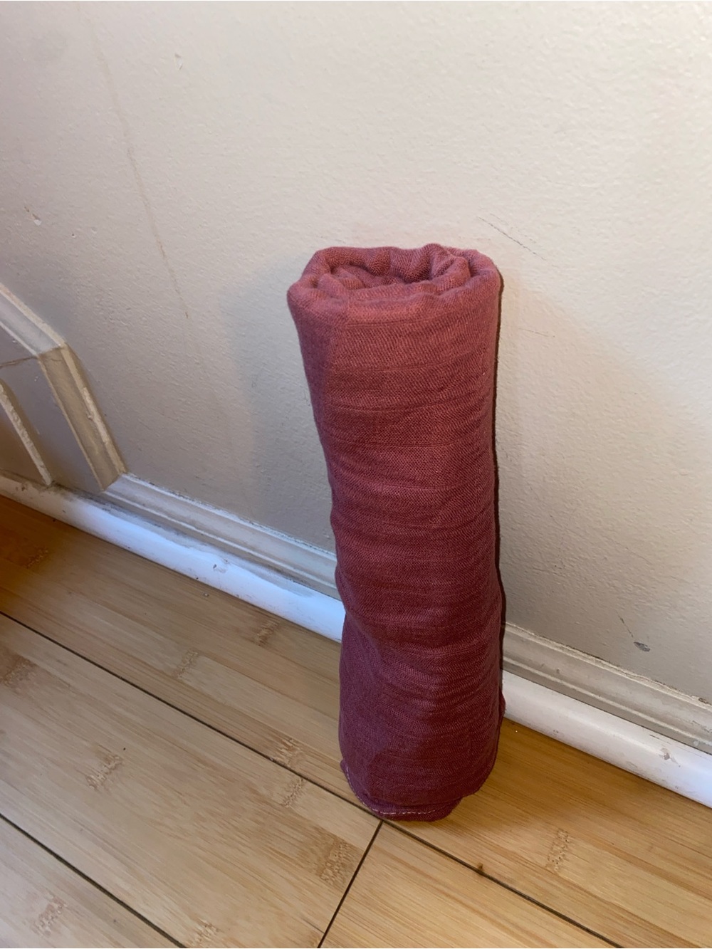 Rolled Knit Throw Blanket - Dusty Rose